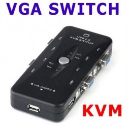 Switch KVM 4 PC VGA Puertos Usb