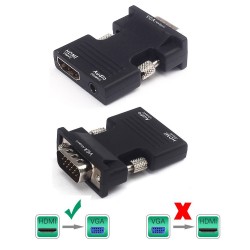 Convertidor HDMI a VGA con Salida de Audio 3.5mm