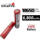Bateria Recargable UltraFire 18650 3.7V 6,800mAh