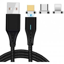 Cable Magnetico Micro USB, TIPO C Y IPHONE 360x