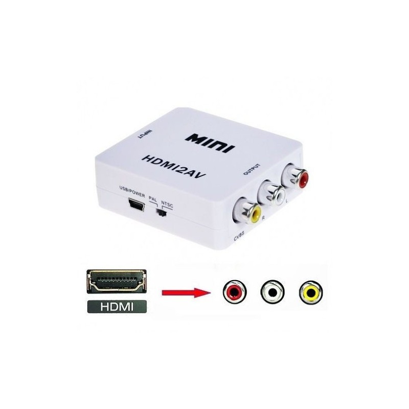 Convertidor HDMI a RCA Audio y Video