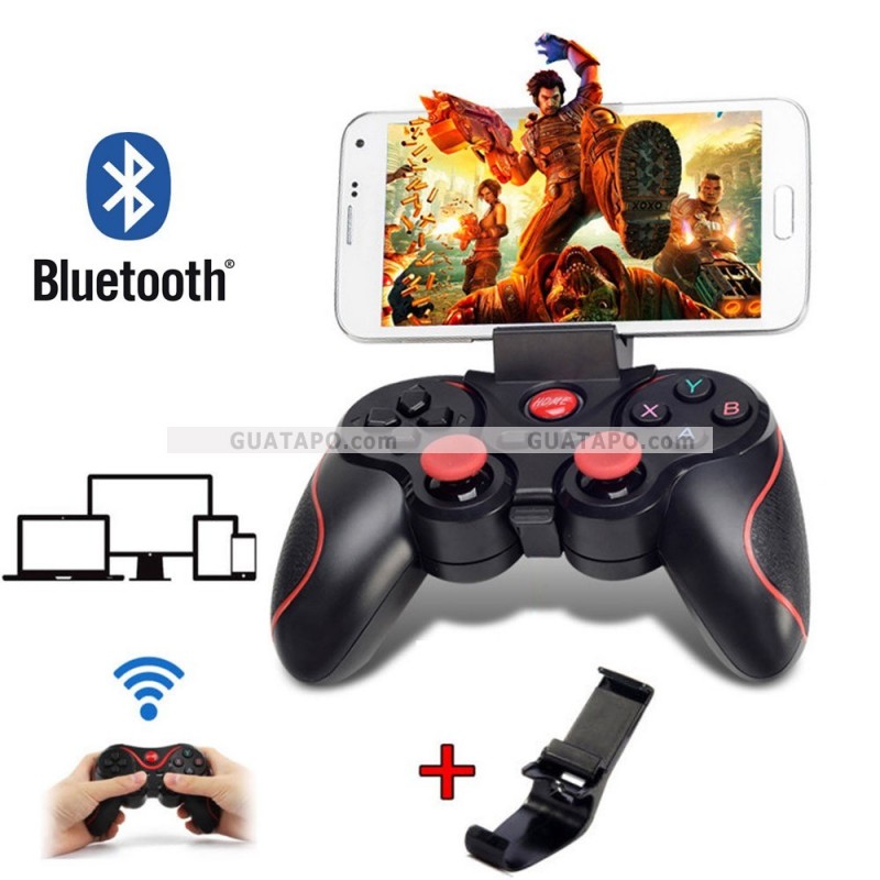 Control Inalambrico Bluetooth para SmartPhone, Tablet y PC Con Soporte  Celular