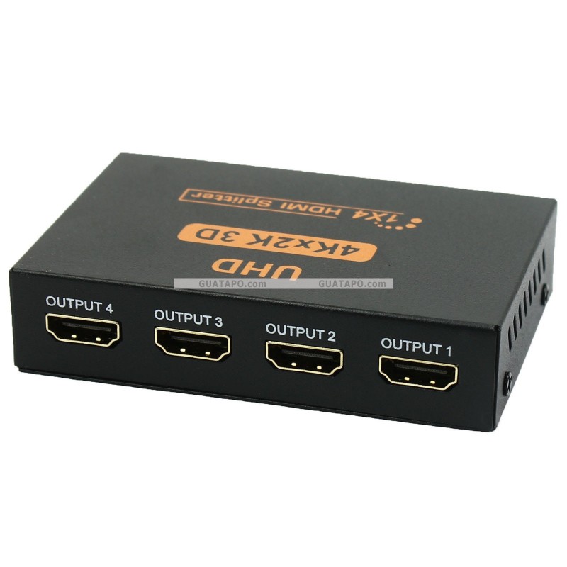 Divisor HDMI De 1 Entrada A 4 Salidas 4K 3840x2160 60 Hz Soporta 3D  Splitter HDMI 1 Entrada 4 Salidas 1x4 HDMI 2.0