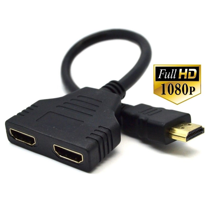 Cable Y Splitter Divisor Hdmi 1 Entrada A 2 Salidas Full Hd en Ciudad de  Mexico