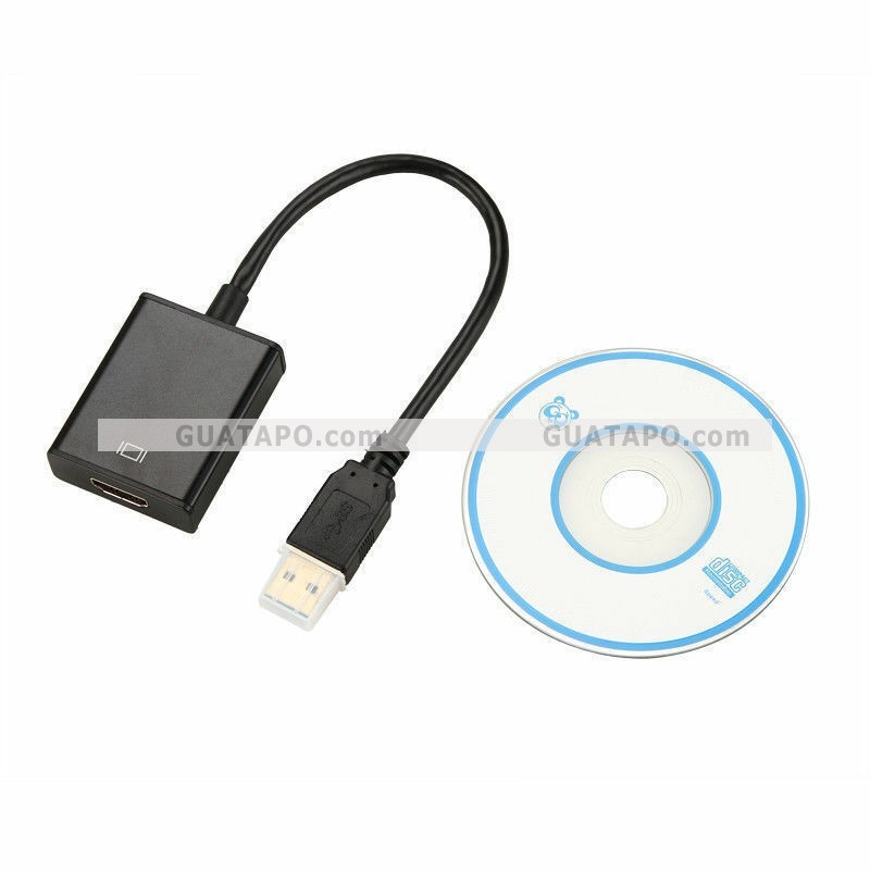  Adaptador USB a HDMI, USB 3.0 a HDMI 1080P Convertidor de Audio  de Video Conectar PC, Portátil a Monitor, Soporte Windows XP 7/8/8.1/10 :  Electrónica