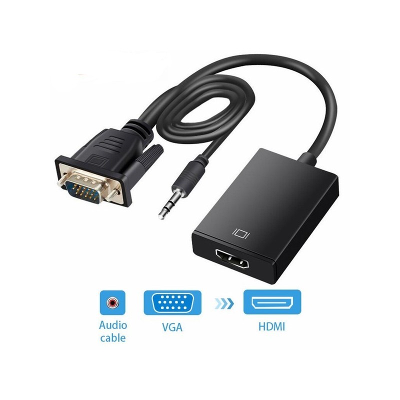Convertidor de hdmi shop a vga con audio